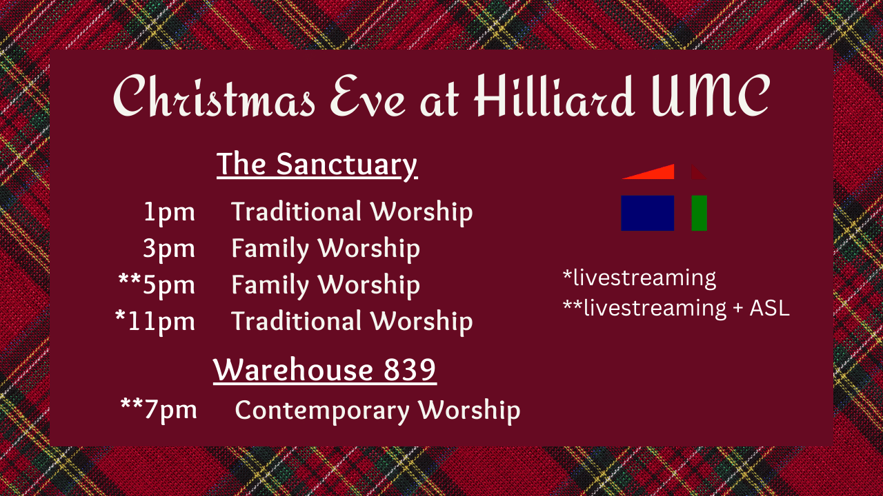 Christmas Eve Worship Hilliard United Methodist Church
