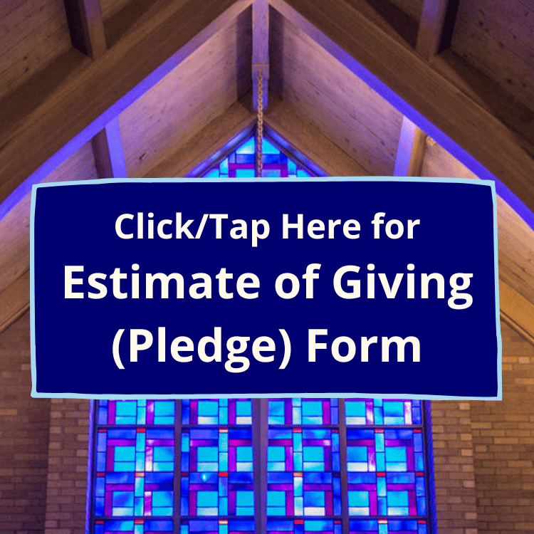 estimate of giving pledge card